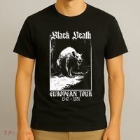 Black Death European Plague Rat Medieval T-Shirt thumb 3