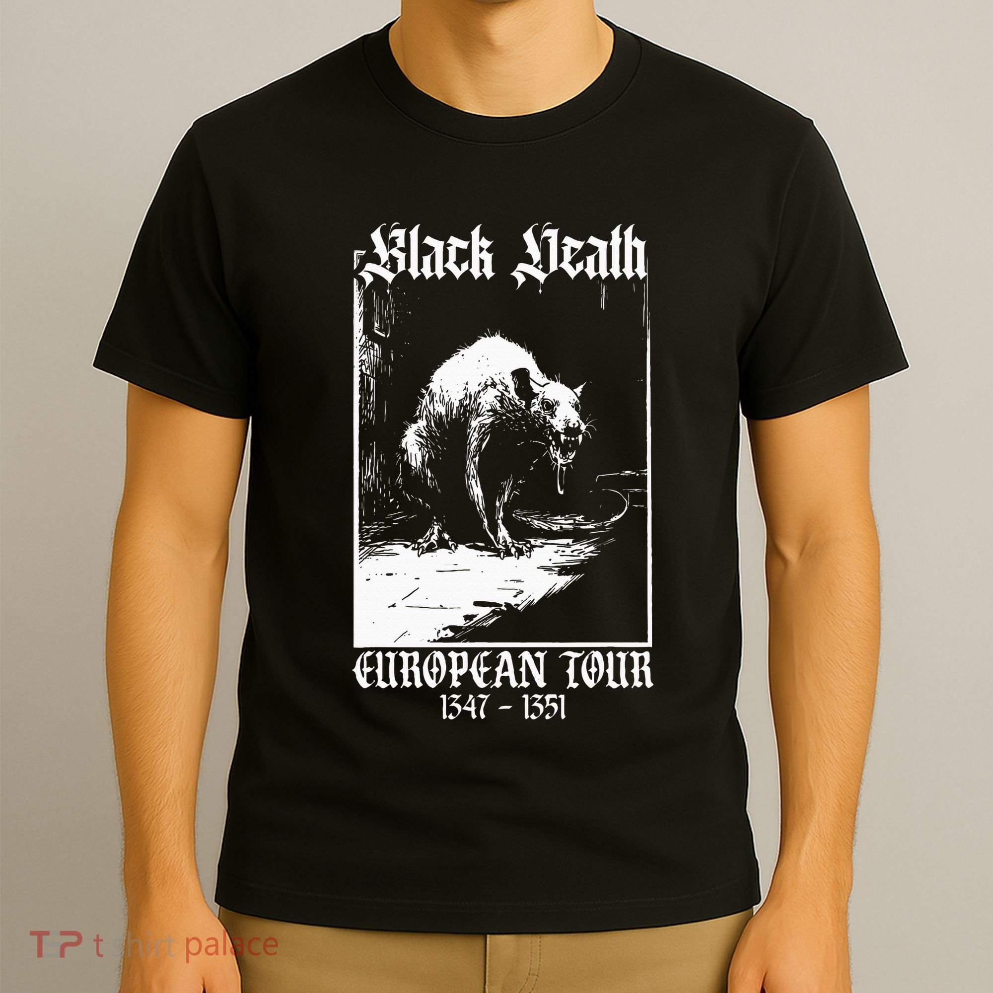 Black Death European Plague Rat Medieval T-Shirt