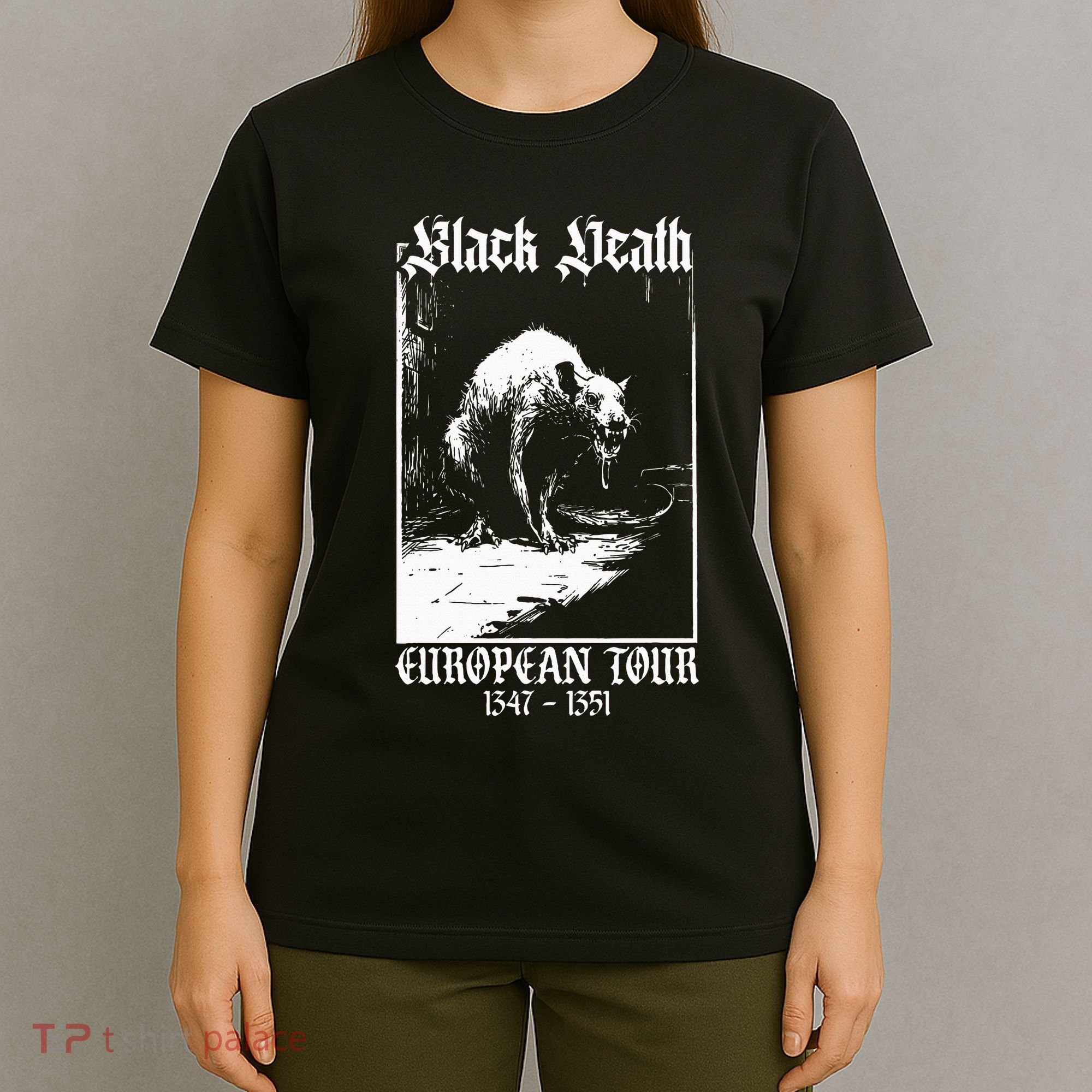 Black Death European Plague Rat Medieval T-Shirt