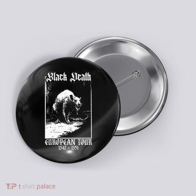 Black Death European Plague Rat Medieval Button