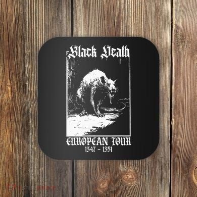 Black Death European Plague Rat Medieval Coaster