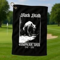 Black Death European Plague Rat Medieval Golf Towel thumb 1