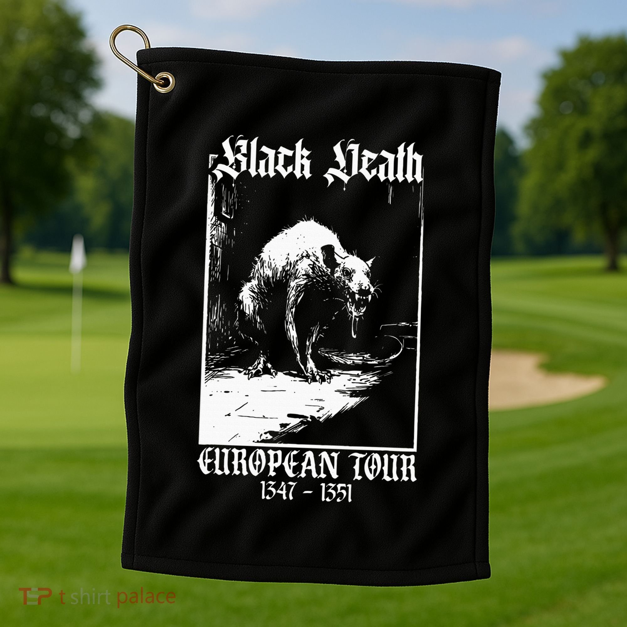 Black Death European Plague Rat Medieval Golf Towel