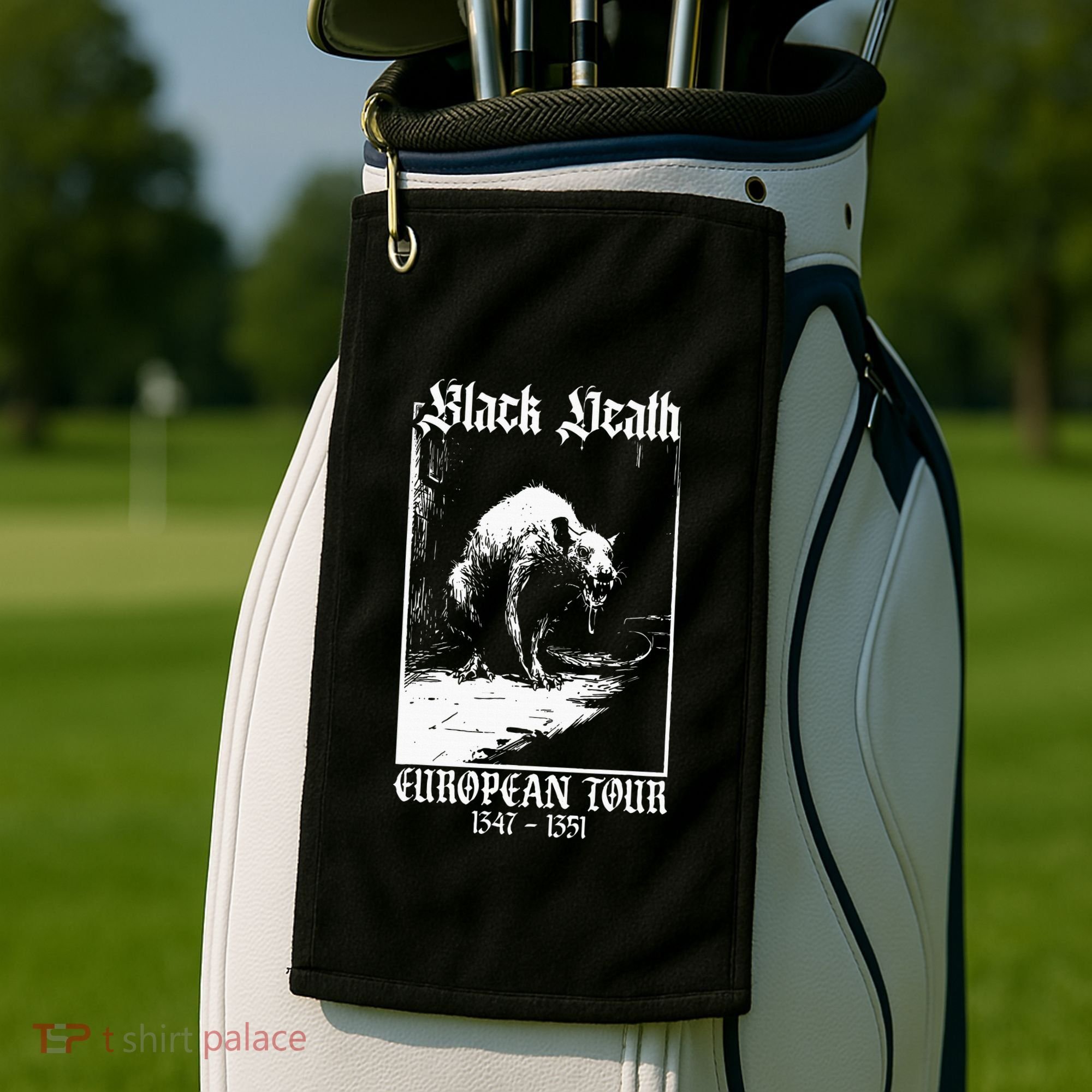 Black Death European Plague Rat Medieval Golf Towel