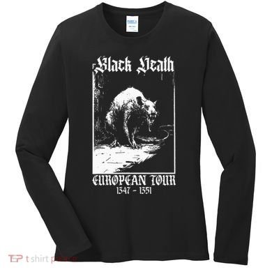 Black Death European Plague Rat Medieval Women's Long Sleeve Shirt