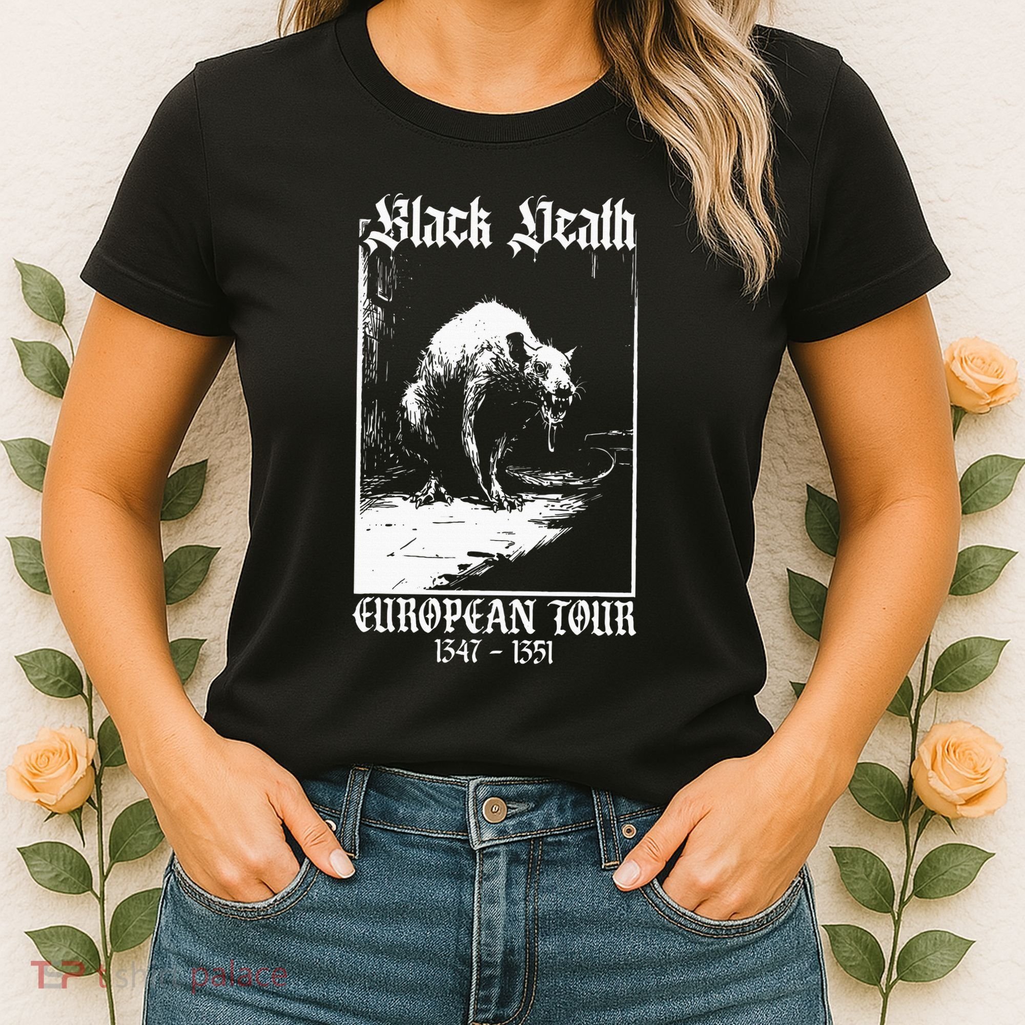 Black Death European Plague Rat Medieval Women's T-Shirt