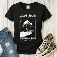 Black Death European Plague Rat Medieval Women's T-Shirt thumb 3