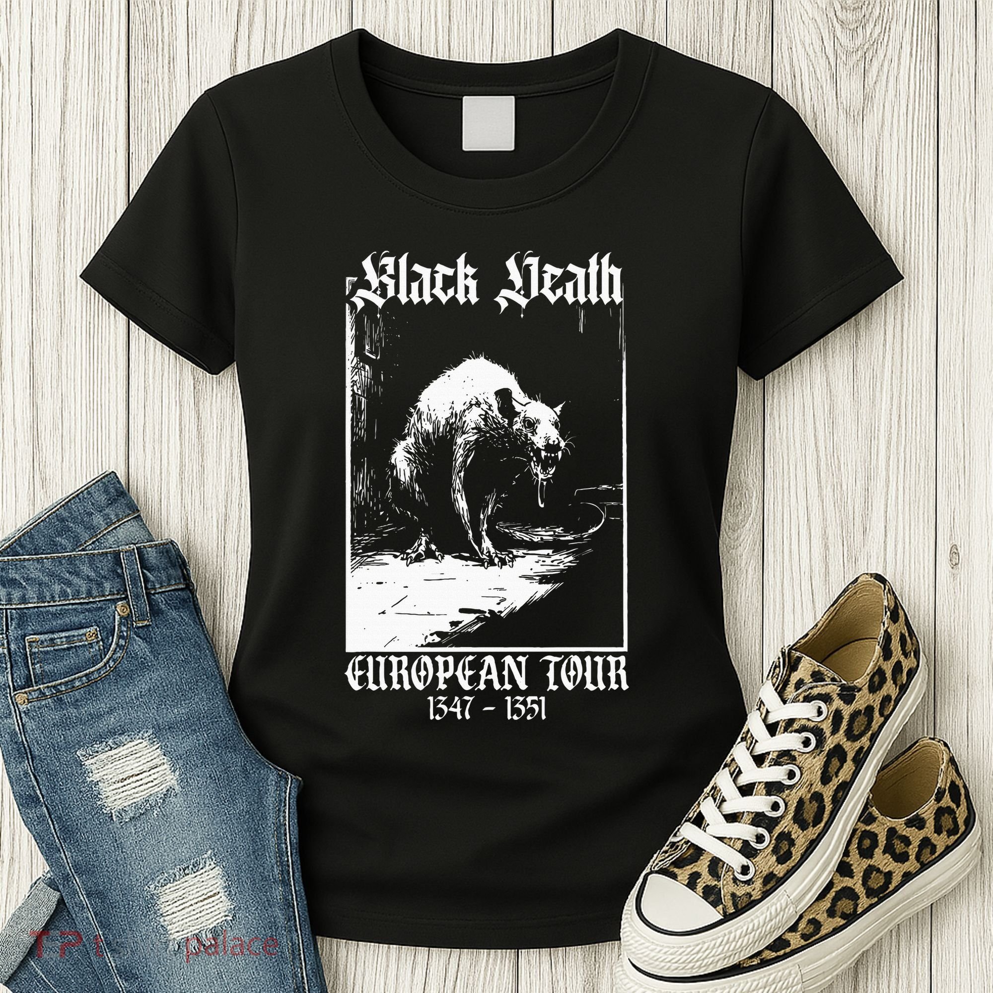 Black Death European Plague Rat Medieval Women's T-Shirt
