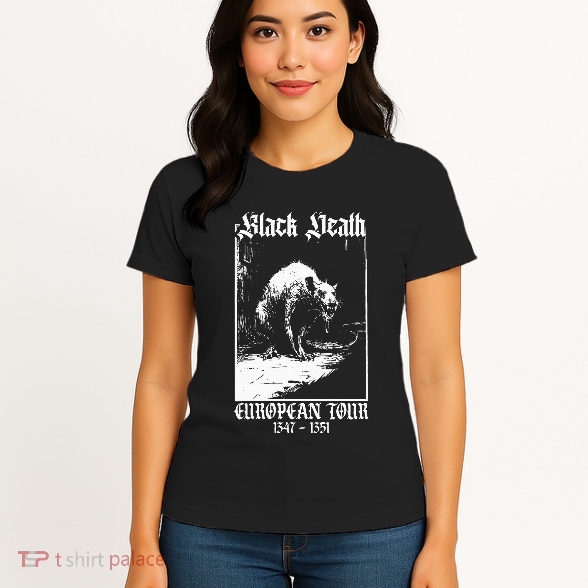 Black Death European Plague Rat Medieval Women's T-Shirt