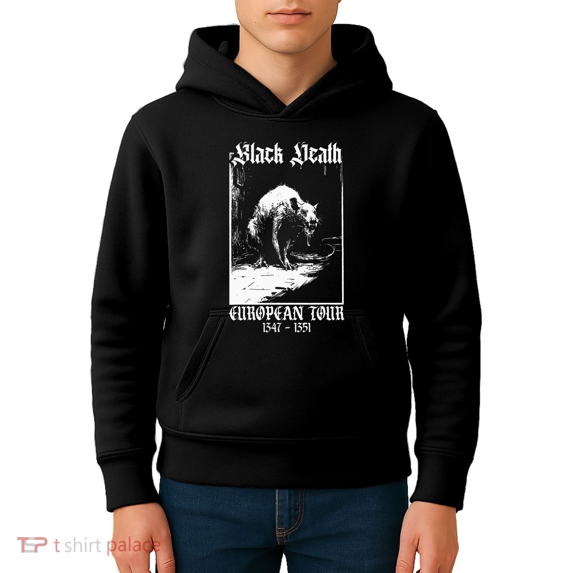 Black Death European Plague Rat Medieval Kids Hoodie