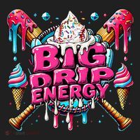 Big Drip Energy Baseball Drip Ice Cream Sprinkles Beanie thumb 2