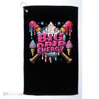 Big Drip Energy Baseball Drip Ice Cream Sprinkles Golf Towel thumb 0