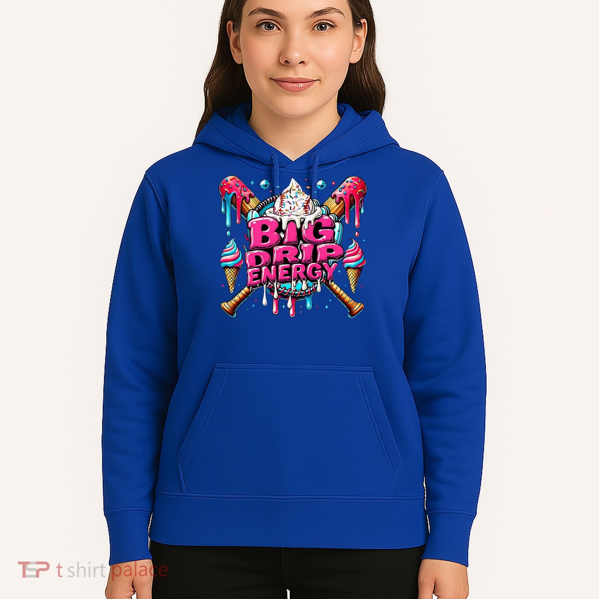 Big Drip Energy Baseball Drip Ice Cream Sprinkles Hoodie