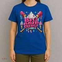 Big Drip Energy Baseball Drip Ice Cream Sprinkles T-Shirt thumb 4