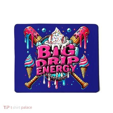 Big Drip Energy Baseball Drip Ice Cream Sprinkles Mousepad