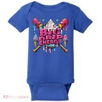 Big Drip Energy Baseball Drip Ice Cream Sprinkles Baby Bodysuit thumb 0