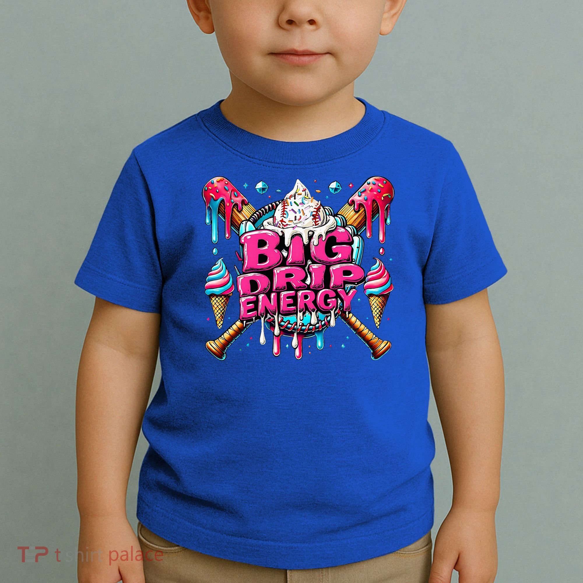 Big Drip Energy Baseball Drip Ice Cream Sprinkles Toddler T-Shirt