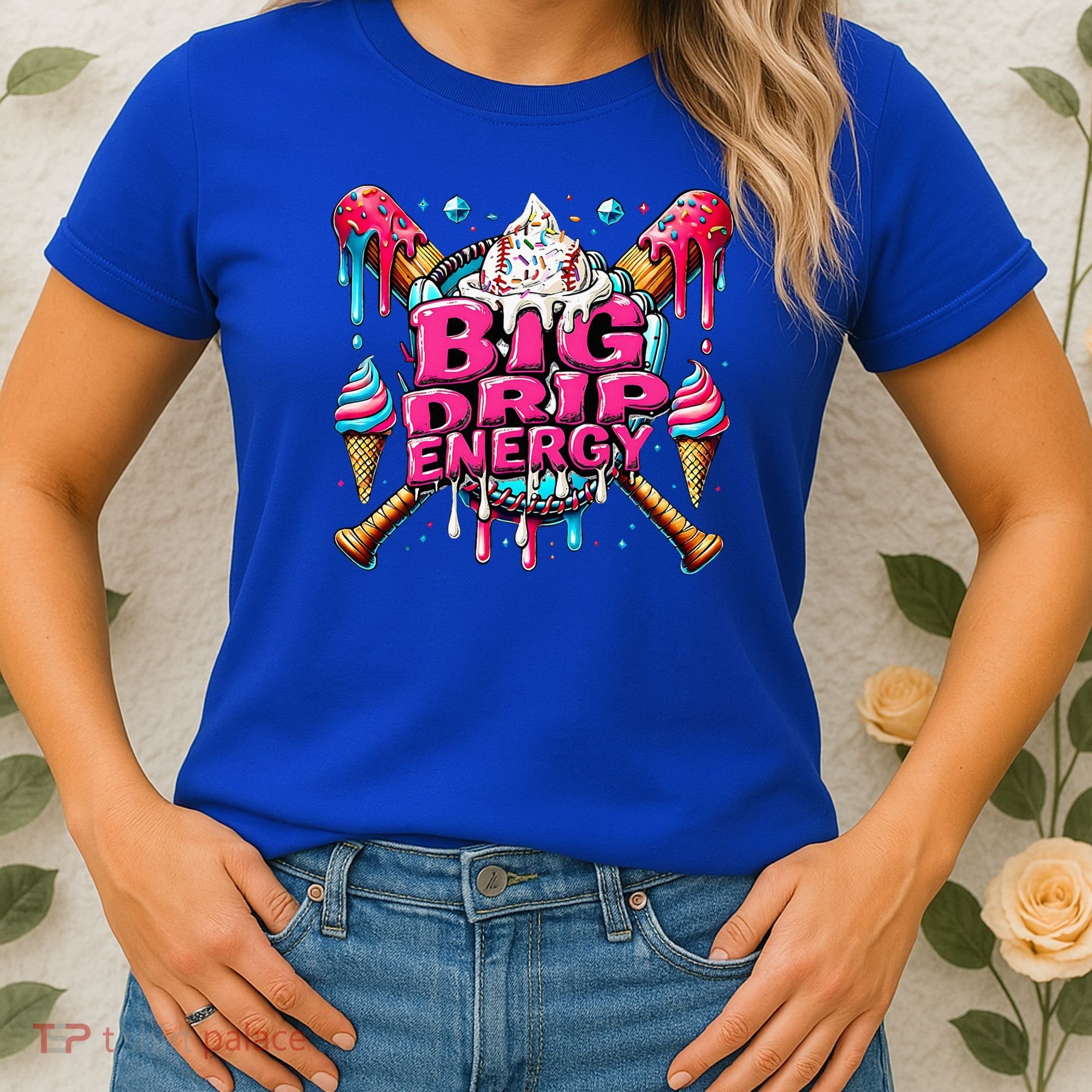 Big Drip Energy Baseball Drip Ice Cream Sprinkles Women's T-Shirt