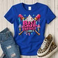 Big Drip Energy Baseball Drip Ice Cream Sprinkles Women's T-Shirt thumb 3