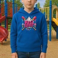 Big Drip Energy Baseball Drip Ice Cream Sprinkles Kids Hoodie thumb 2