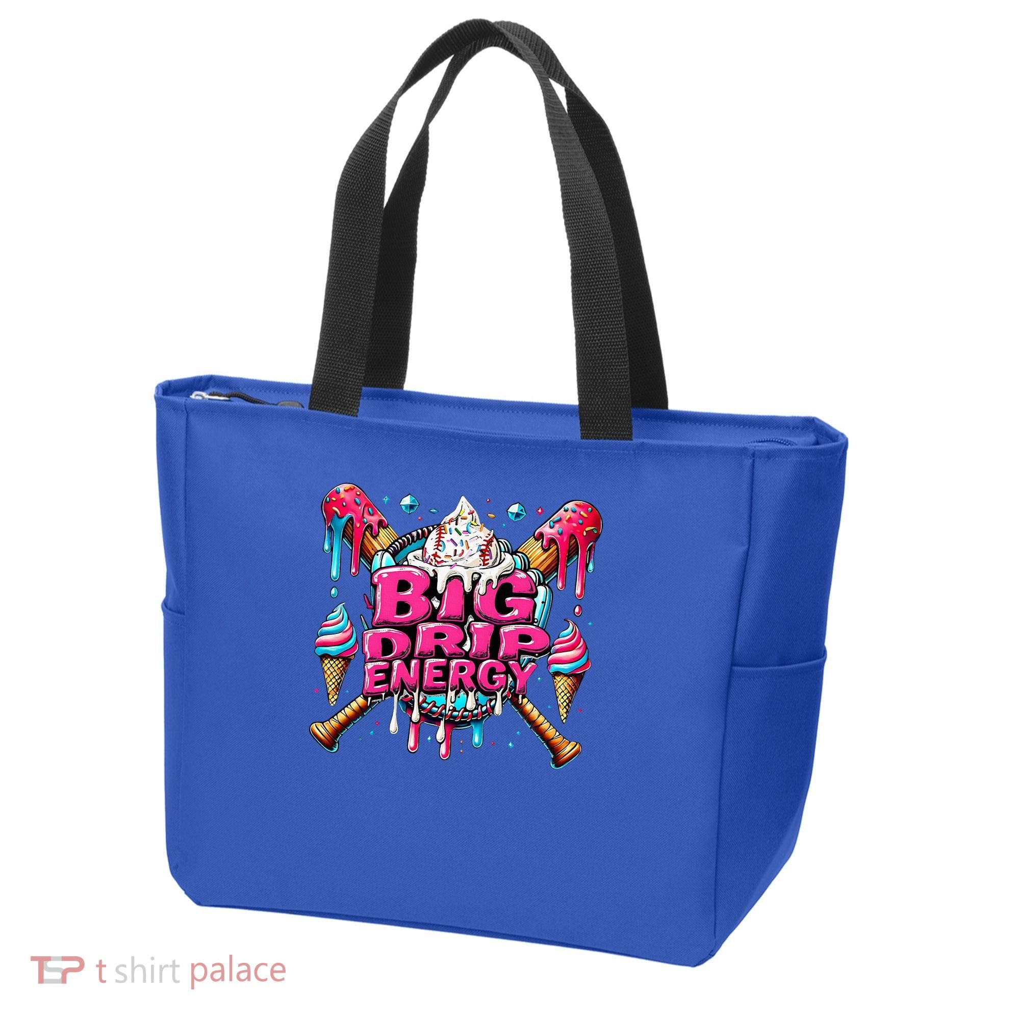 Big Drip Energy Baseball Drip Ice Cream Sprinkles Tote Bag