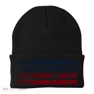 Best Dad Ever Father Vintage Swimming Cool Gift Beanie