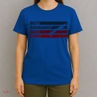 Best Dad Ever Father Vintage Swimming Cool Gift T-Shirt thumb 4