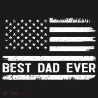 Best Dad Ever With US American Flag Gifts Fathers Day Dad T-Shirt thumb 7