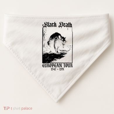 Black Death European USA-Made Doggie Bandana