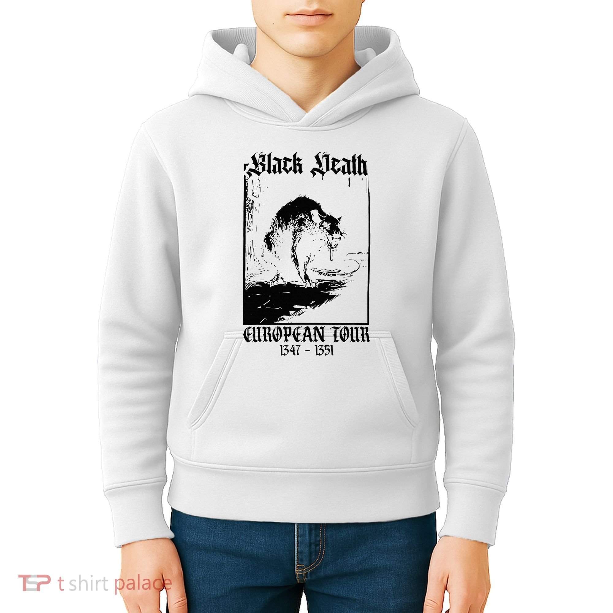 Black Death European Kids Hoodie