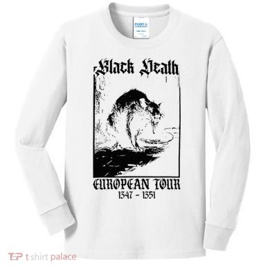 Black Death European Kids Long Sleeve Shirt