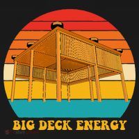 Big Deck Energy Funny Retro Vintage T-Shirt thumb 7