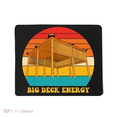 Big Deck Energy Funny Retro Vintage Mousepad