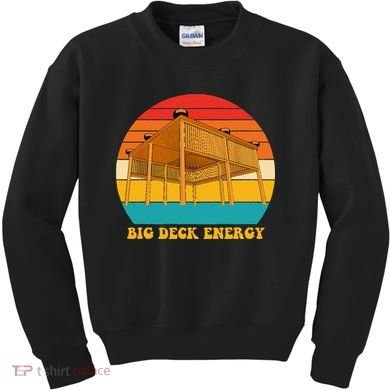 Big Deck Energy Funny Retro Vintage Kids Sweatshirt