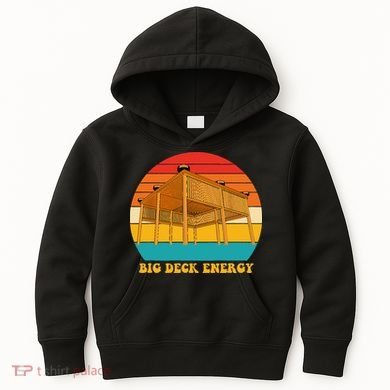 Big Deck Energy Funny Retro Vintage Kids Hoodie