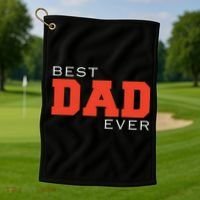 Best Dad Ever Golf Towel thumb 1