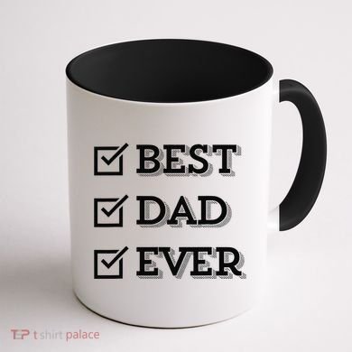 Best Dad Ever Gift For Dad From Daughter Sons Graphic Coffee Mug back