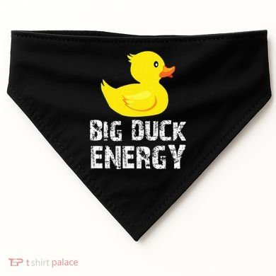 Big Duck Energy Yellow Rubber Duck Design USA-Made Doggie Bandana