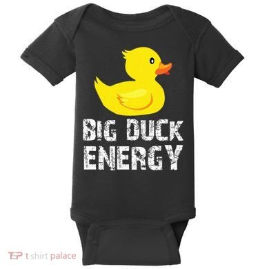 Big Duck Energy Yellow Rubber Duck Design Baby Bodysuit
