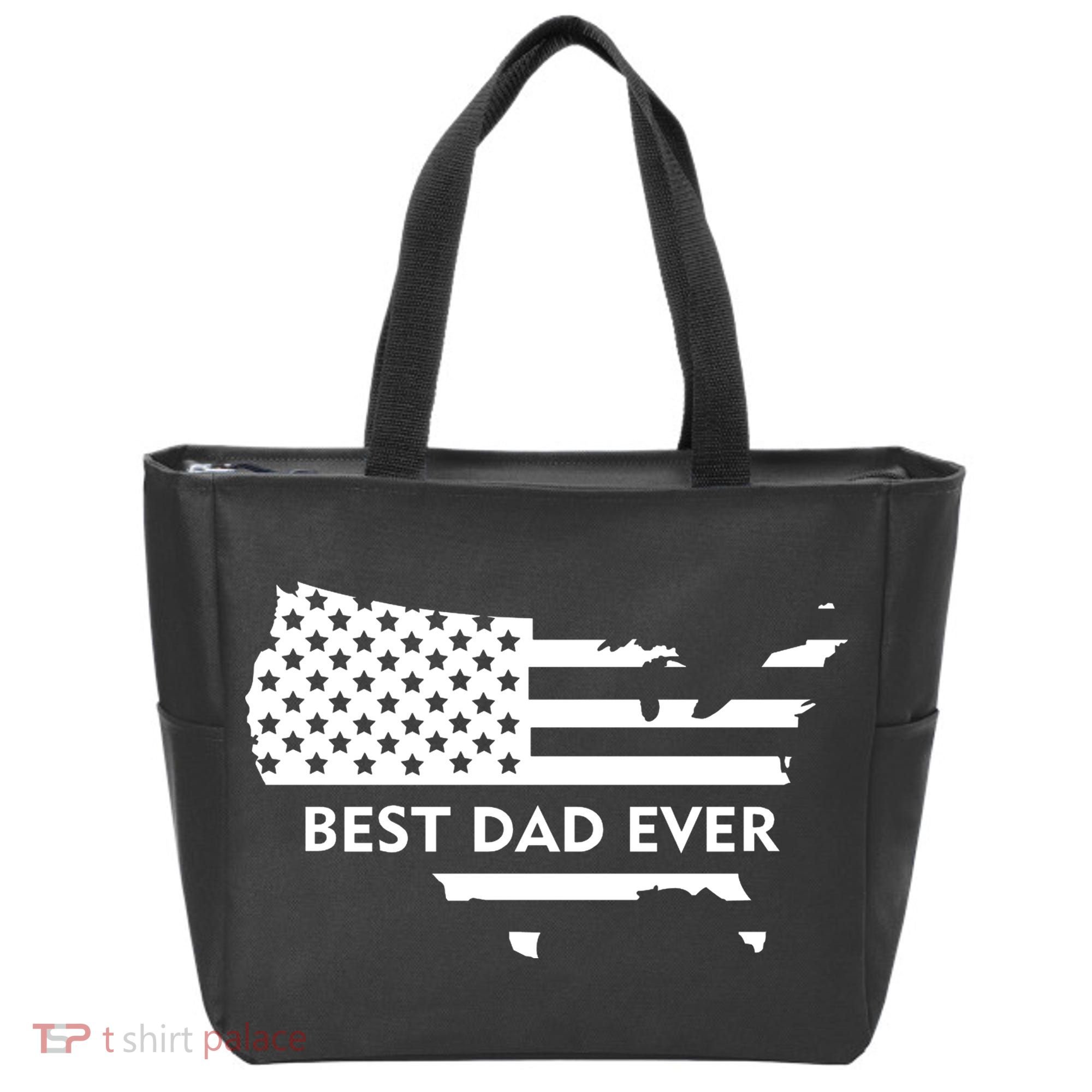 Best Dad Ever Patriot USA Flag Tote Bag