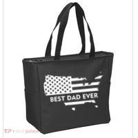 Best Dad Ever Patriot USA Flag Tote Bag thumb 2
