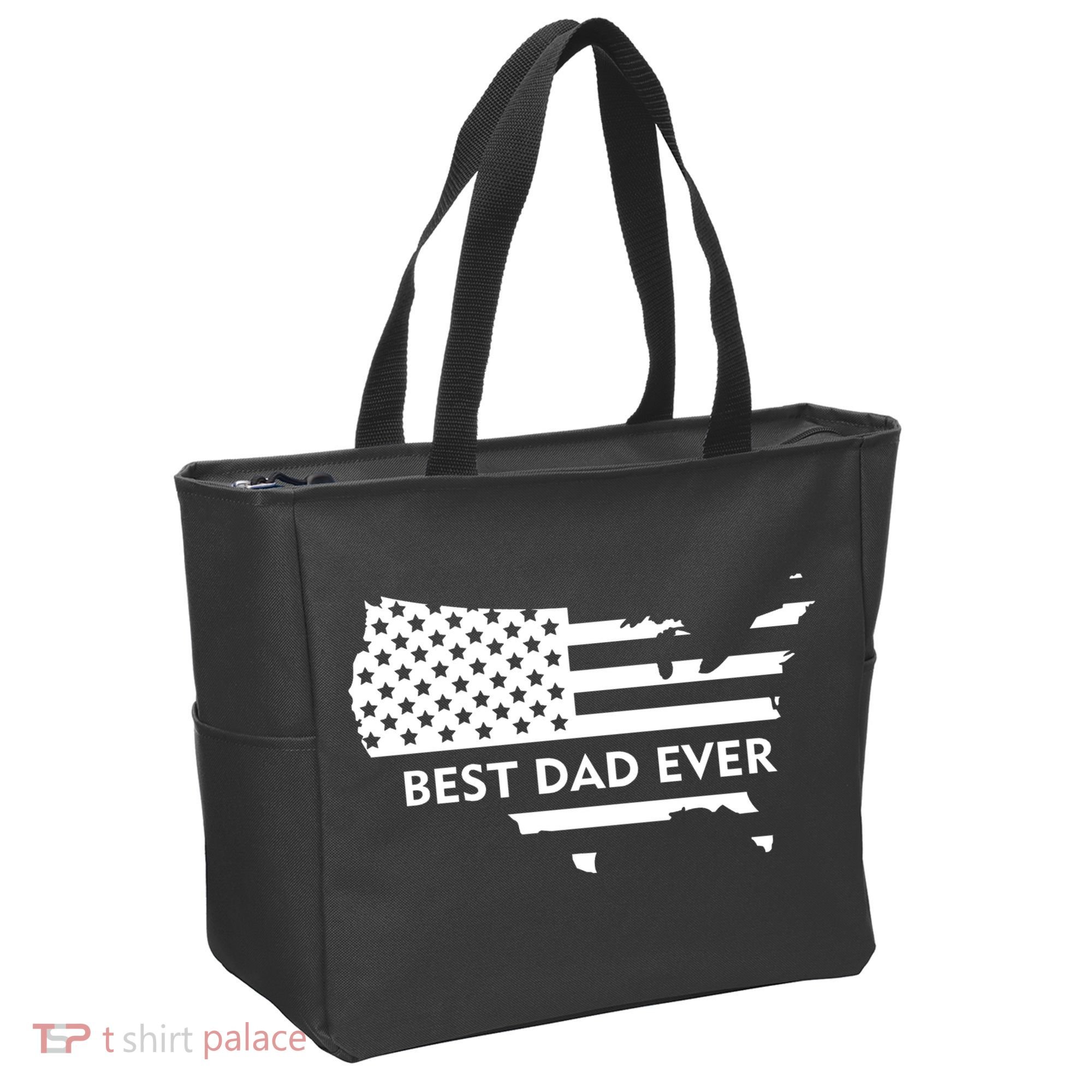 Best Dad Ever Patriot USA Flag Tote Bag