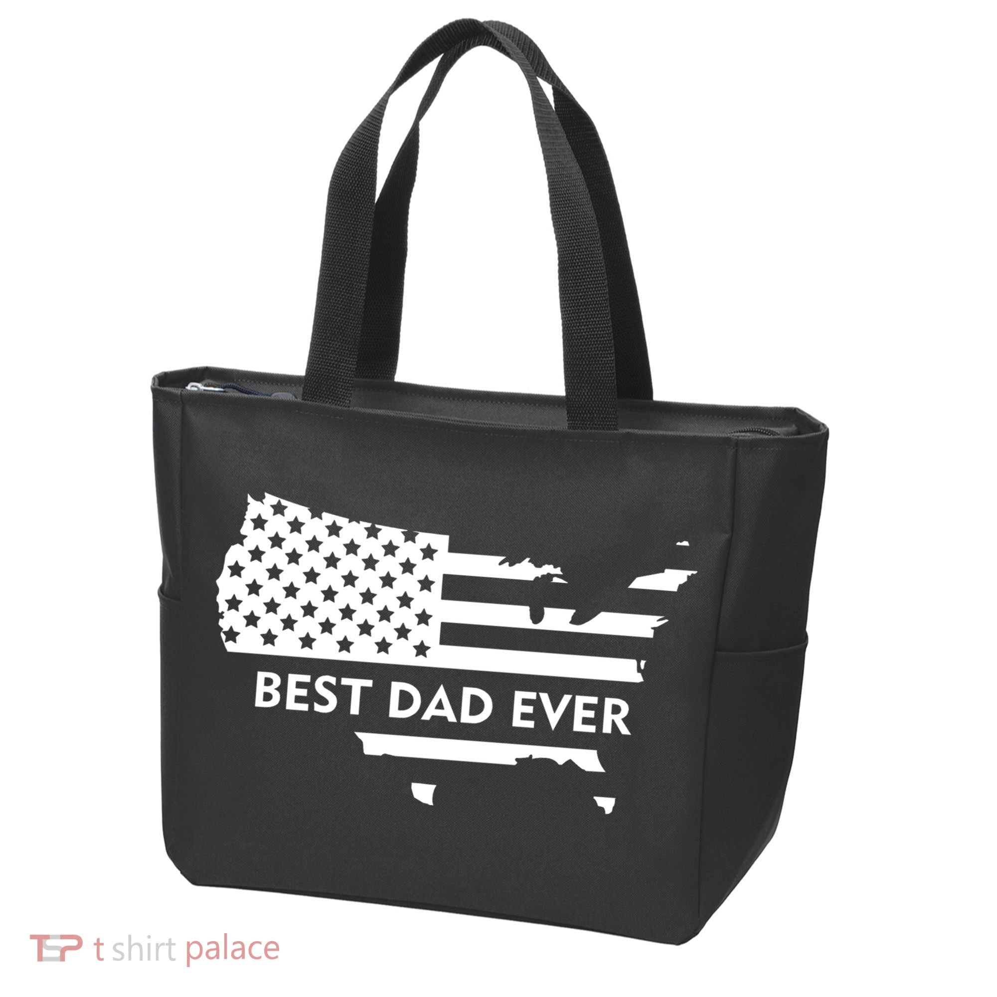 Best Dad Ever Patriot USA Flag Tote Bag