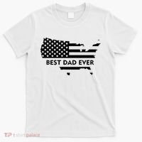 Best Dad Ever Patriot USA Flag T-Shirt thumb 0