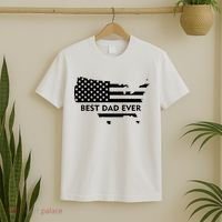 Best Dad Ever Patriot USA Flag T-Shirt thumb 2