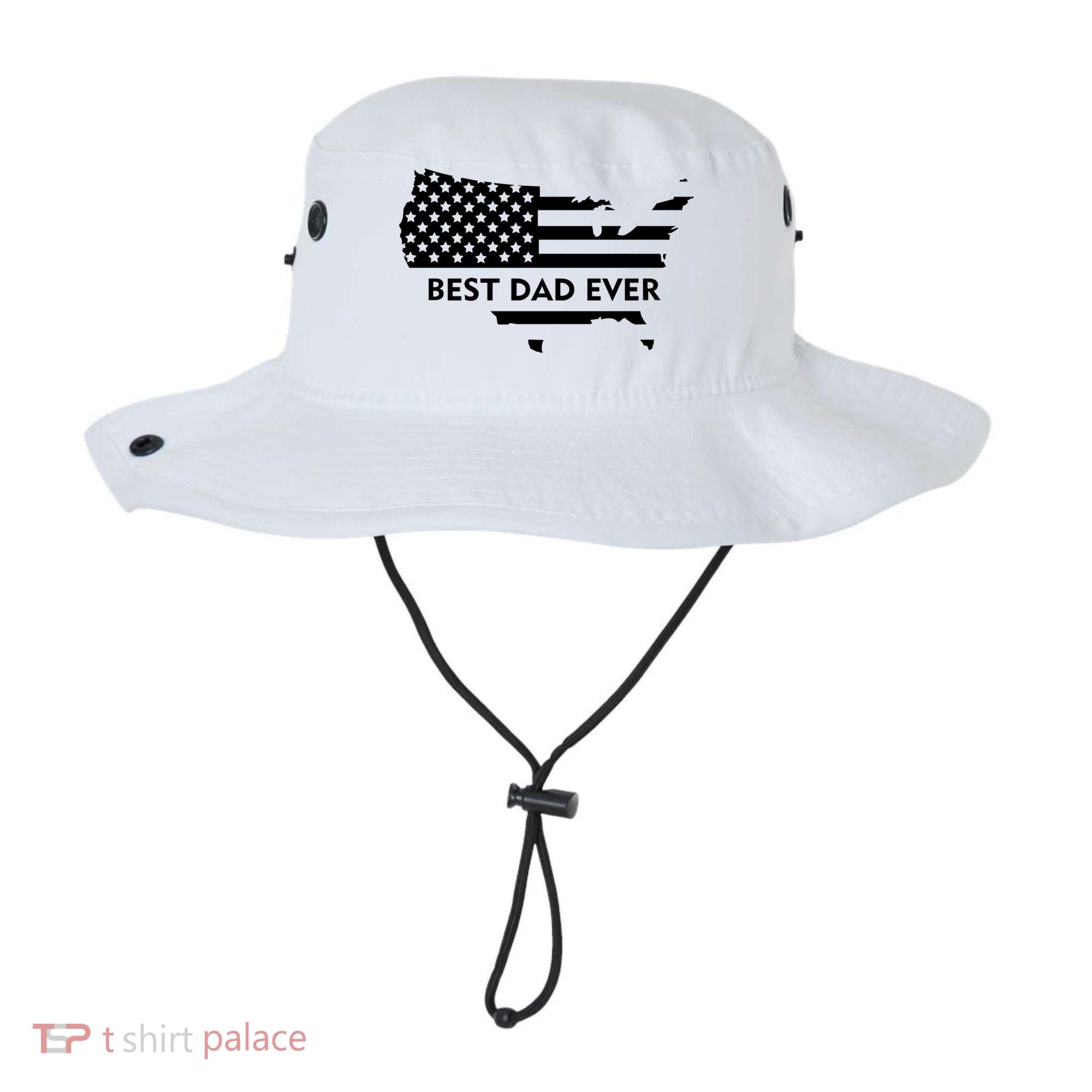 Best Dad Ever Patriot USA Flag Bucket Hat