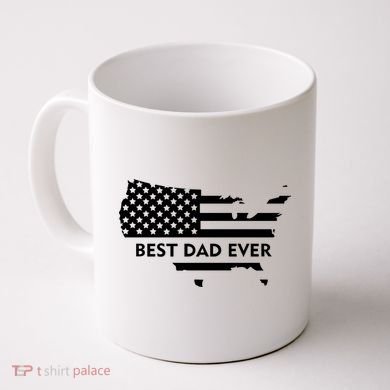 Best Dad Ever Patriot USA Flag Coffee Mug