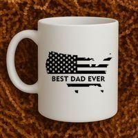 Best Dad Ever Patriot USA Flag Coffee Mug thumb 2