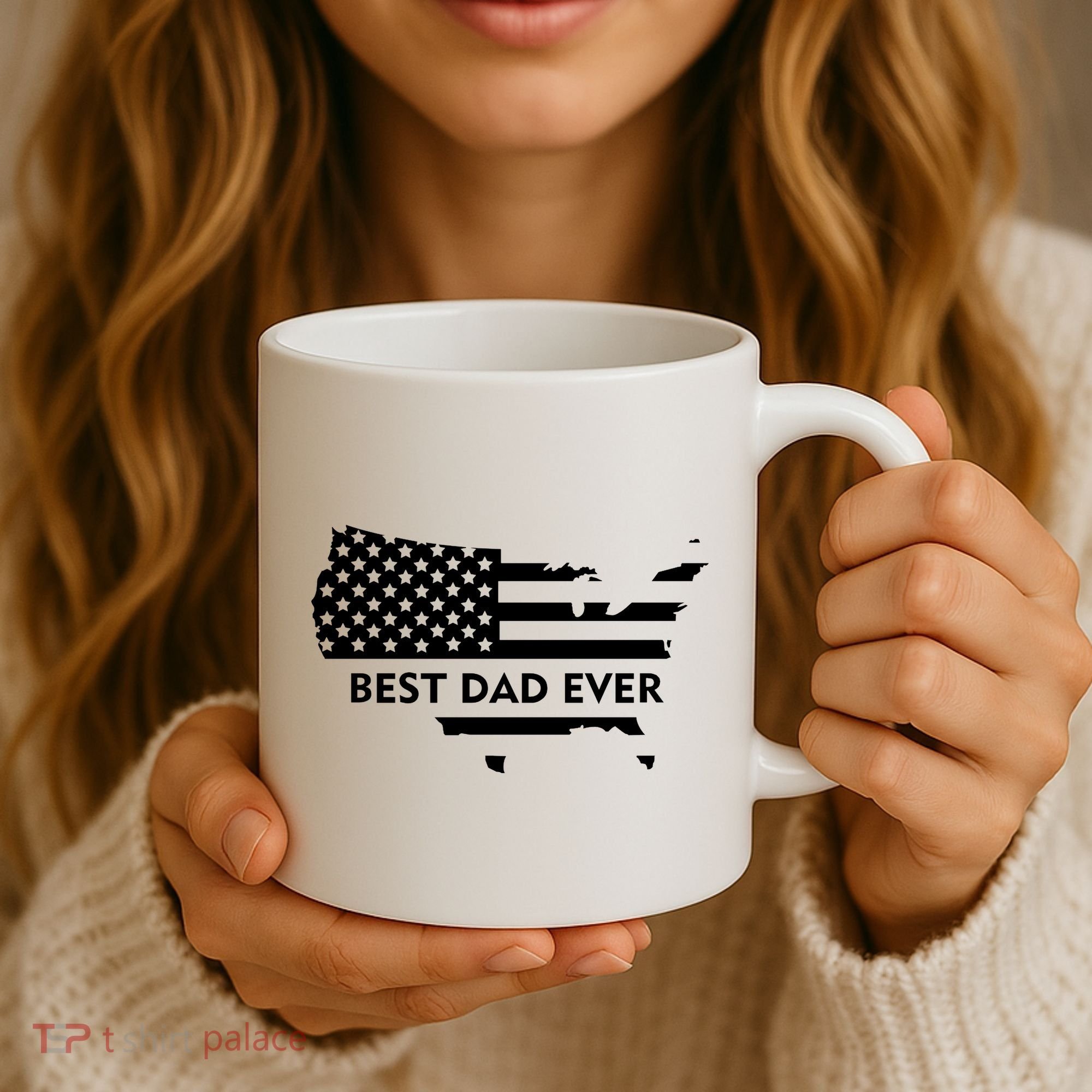 Best Dad Ever Patriot USA Flag Coffee Mug