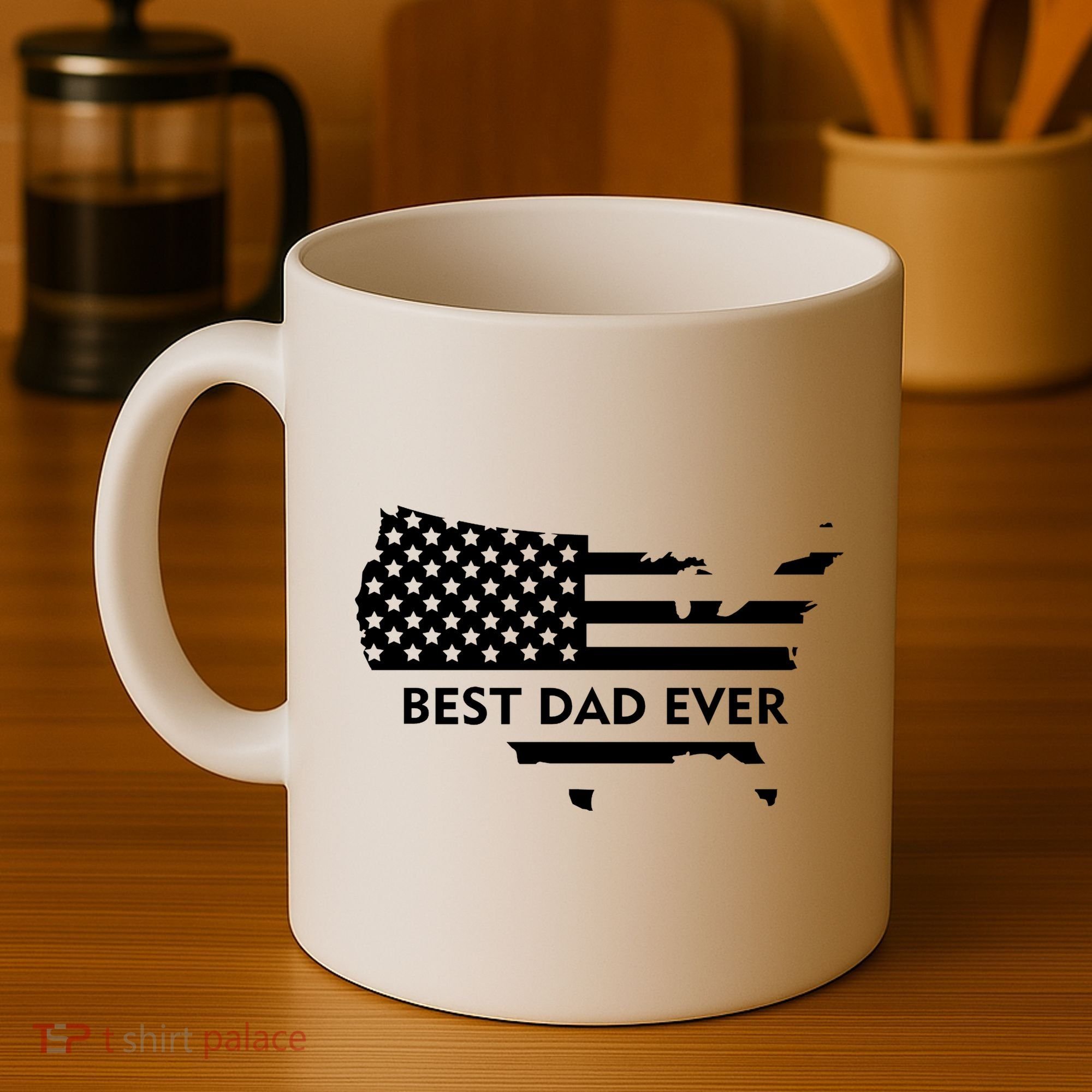 Best Dad Ever Patriot USA Flag Coffee Mug